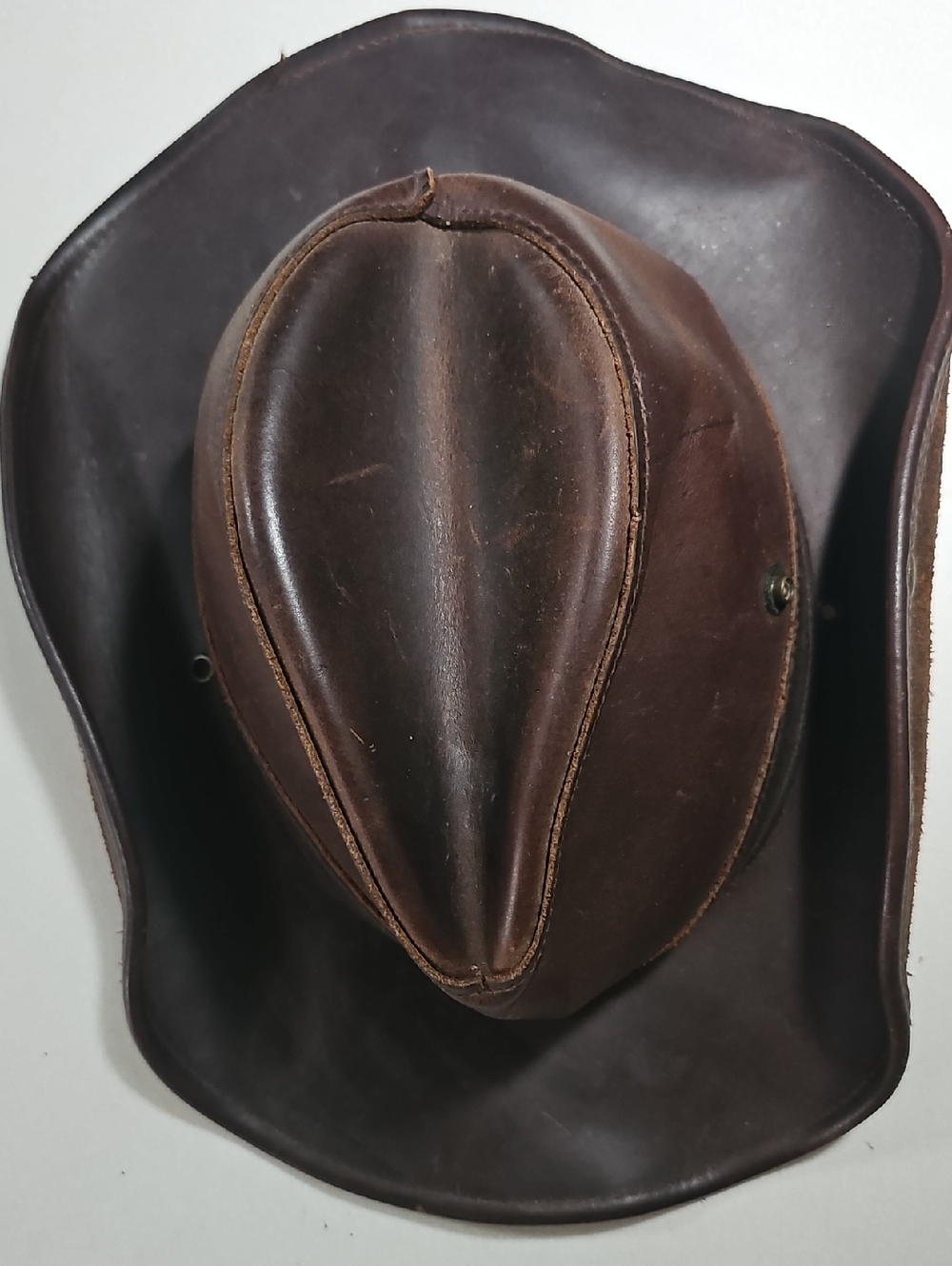 Brown Leather Men's or Women's Cowboy Hat